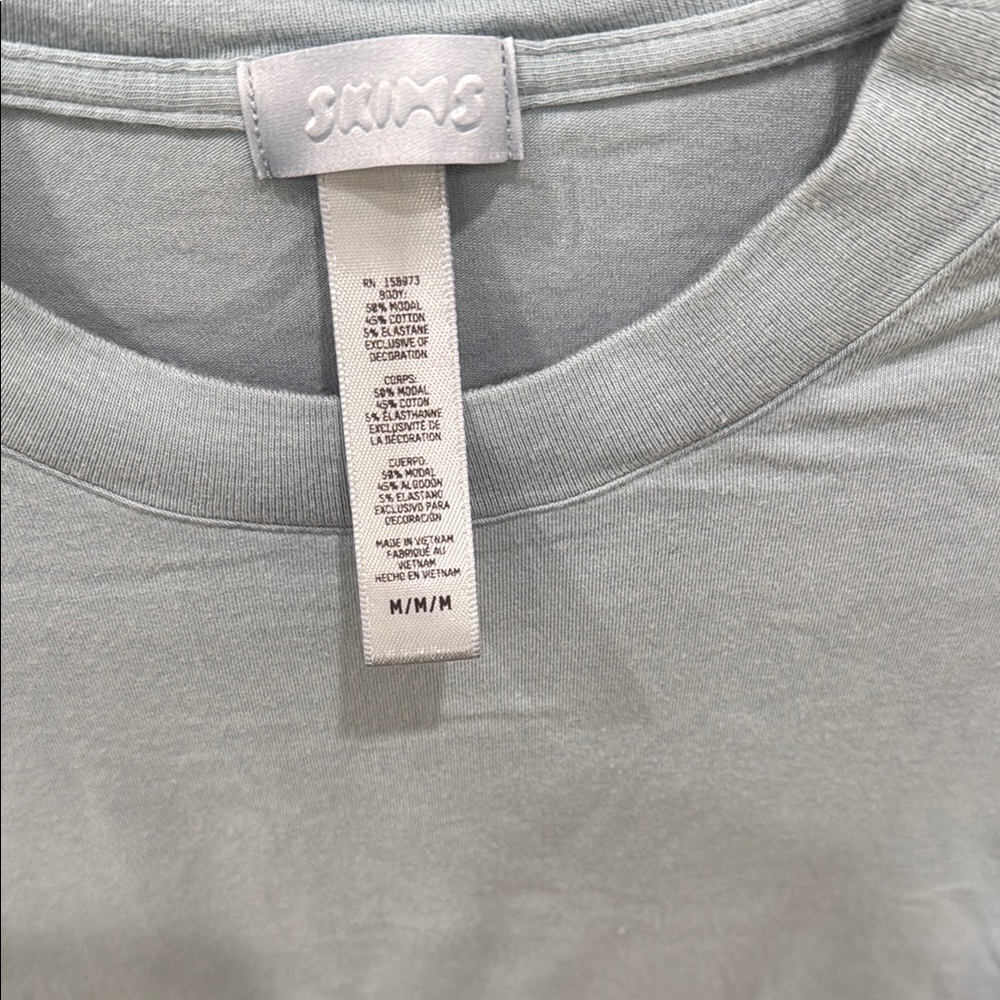 SKIMS Classic Blue Long Sleeve Shirt - Picture 2 of 3